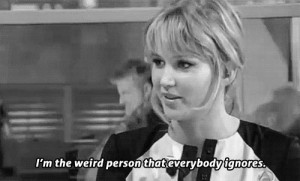 Im the weird person that everybody ignores gif Jennifer Lawrence ...