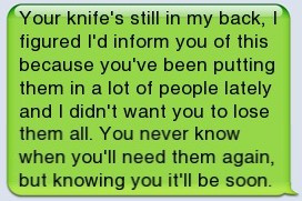 Knife in Back Quotes http://www.tumblr.com/tagged/back%20stabber