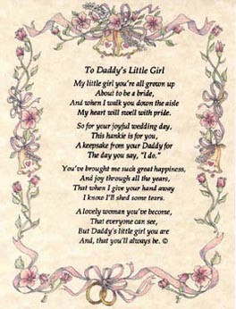 to daddy s little girl my little girl you re all grown up about to be ...