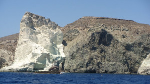 Santorini white rock by poritomi from