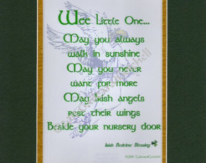 Infant Bedtime Blessing Irish Celti c Print Plaque 8