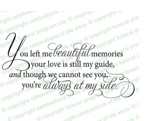 Funeral Poems : Beautiful Memories Funeral Poem Elegant Title Memories ...