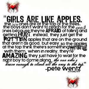 Girls are like apples life quote