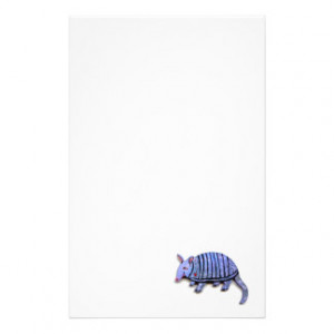 Armadillo art fun cute happy unique armadillos personalized stationery