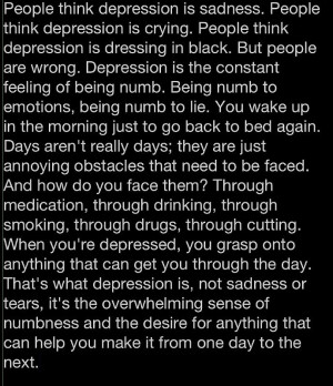 Depression Quotes About Cutting #depression #definition