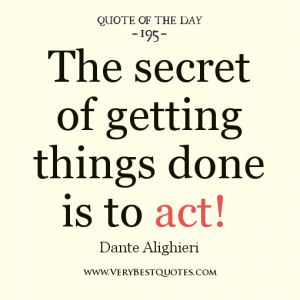 Quote Of The Day: getting things done