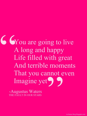 created a simple thing with my favourite quote from the Fault in our ...