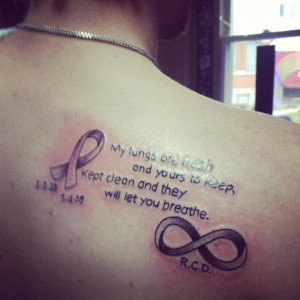 ribbon tattoo ideas lung cancer angel winged lung cancer tattoos ...