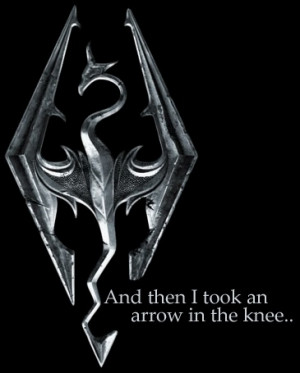skyrim logo and quote pattern