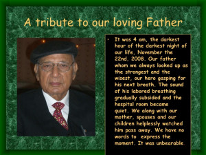 Tribute To Our Loving Father