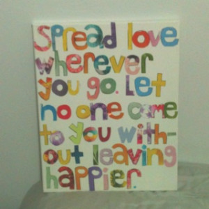 quote canvas made out of magazine paper cut out letters &modge podge ...