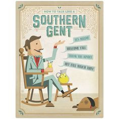 nurseri print, gent print, southern gentleman, southern delight, art ...