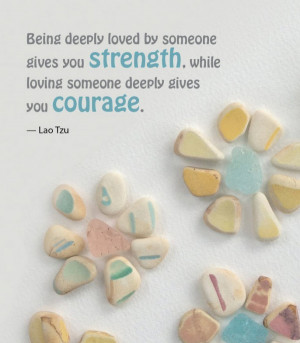 Sea Glass Book - Strength and Courage Quote