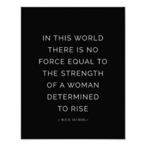Determined Woman Inspirational Quote Black White Photographic Print