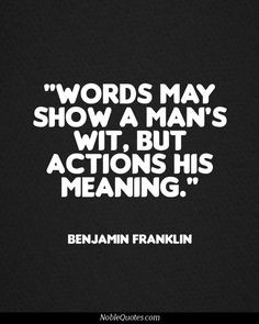 Quotes Action Vs Words ~ Actions VS Words - Love of Life Quotes