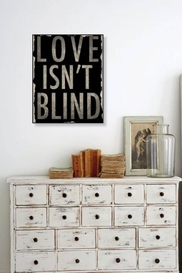 Love Isnt Blind Laminate Box Wall Art