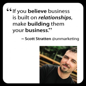 Scott Stratten quote - If you believe business is built on ...
