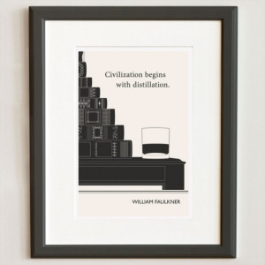 William Faulkner Distillation Quote Print by Little Brown Pen for ...