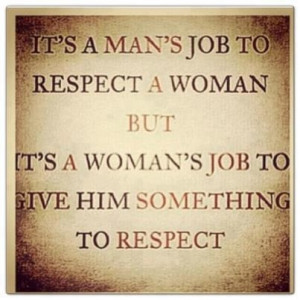 Respect is earned