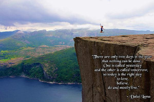 ... Rock Norway Dalai Lama Quote Print by Julia Fine Art And Photography