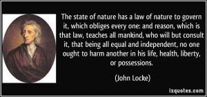 The state of nature has a law of nature to govern it, which obliges ...
