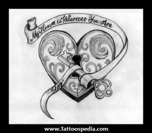 Heart And Music Note Tattoos » Vector Heart Tattoos