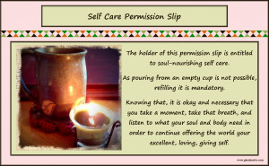 Self Care Permission Slip