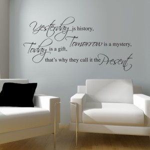 Yesterday Wall Sticker - Wall Quotes