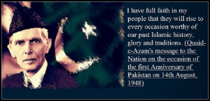 Founder of Nation Quaid-e-Azam Muhammad Ali Jinnah Quotes