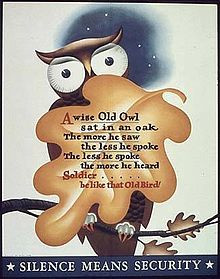 The US wartime poster using the rhyme