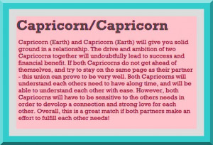 Match Love Capricorn / Capricorn