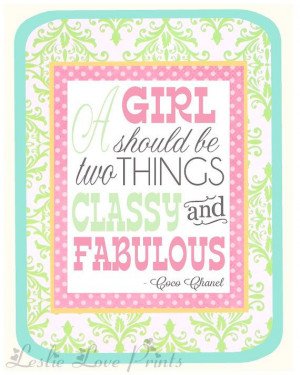 Adorable Coco Chanel quote by LeslieLovePrints