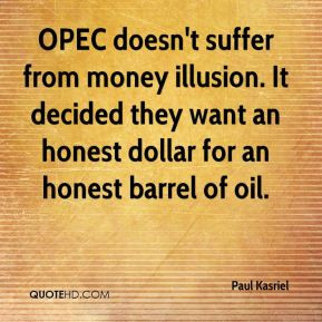 Paul Kasriel - OPEC doesn't suffer from money illusion. It decided ...