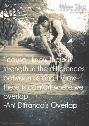 Ani Difranco Overlap love quote