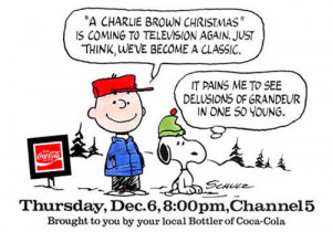 Charlie Brown Peanuts Christmas Coca Cola
