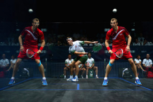 Nick Matthew Nick Matthew of England and Chris Simpson of Guernsey in