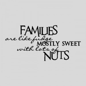 Families are like fudge....Funny Family Quote Words Sayings Removable ...