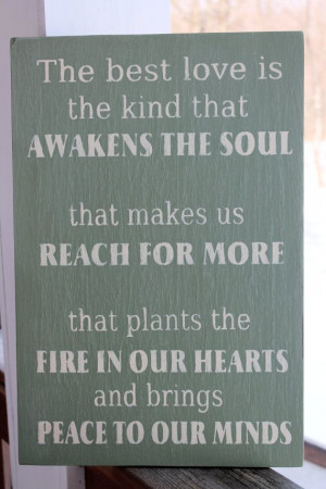 ... Quote Wood Sign, The Best Love, Movie Quote Sign, Valentines Day sign