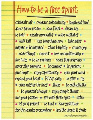 How to be a free spirit - gorgeous