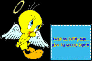 come on puddy tat kiss da wittle birdy myspace facebook