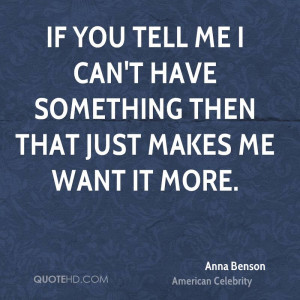 Anna Benson Quotes