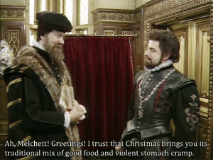 Stephen Fry Rowan Atkinson blackadder Blackadder's Christmas Carol ...