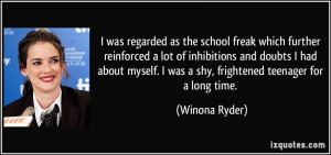 as the school freak which further reinforced a lot of inhibitions ...