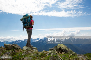 Woman hiking outdoors