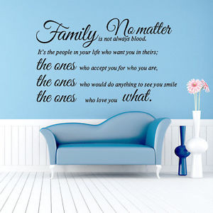 Family-Is-Not-Always-Blood-PVC-Wall-Decal-Quote-Lettering-Art-Home ...