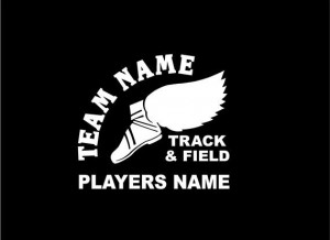 Track and Field Vinyl decal - personalized with school or club team ...