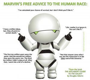 Marvin is part of a new generation of Sirius Cybernetics Corporation ...
