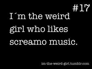 girl, music, screamo, weird, weirdo