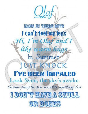 Disney FROZEN/Olaf Movie Quote Print by Cre8T on Etsy, $3.00 Hey guys ...