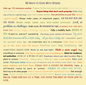 Little List of Stress Busters
